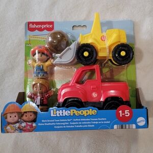 Fisher-Price Little People Work Around Town Vehicle Set - Red and Yellow